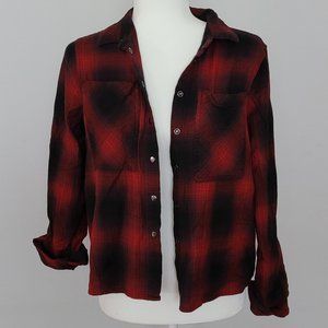 Plaid Topshop Button Down Shirt Size 6